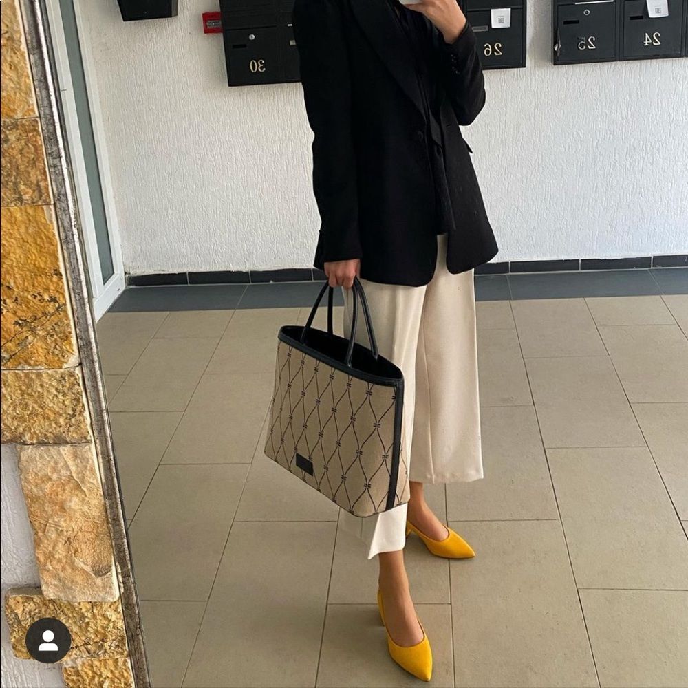 MNG Linen-blend culotte trousers